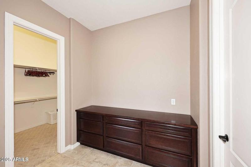 Primary Closet Space and Cabinets