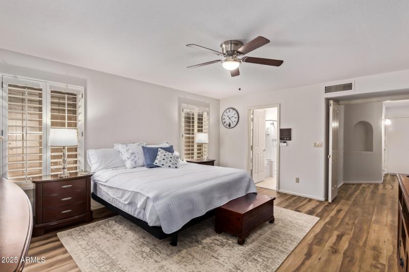 Main floor primary suite