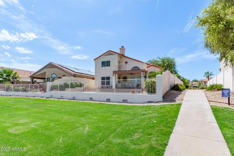 Backyard view from lake