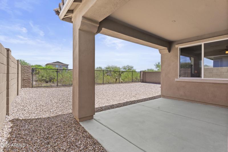 Beautiful and private back yard view