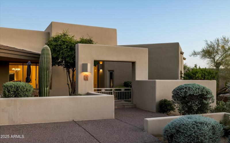 Front entry courtyard
