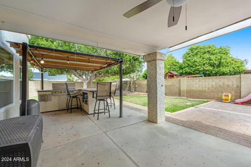 back patio with grill