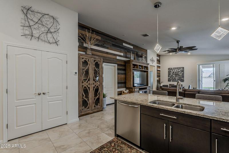 Kitchen overlooking great room.
