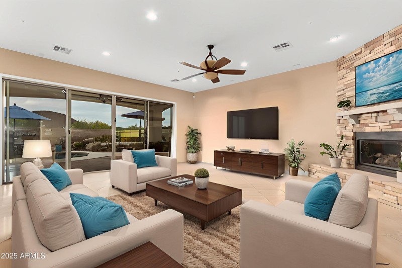 Virtually Staged Great room