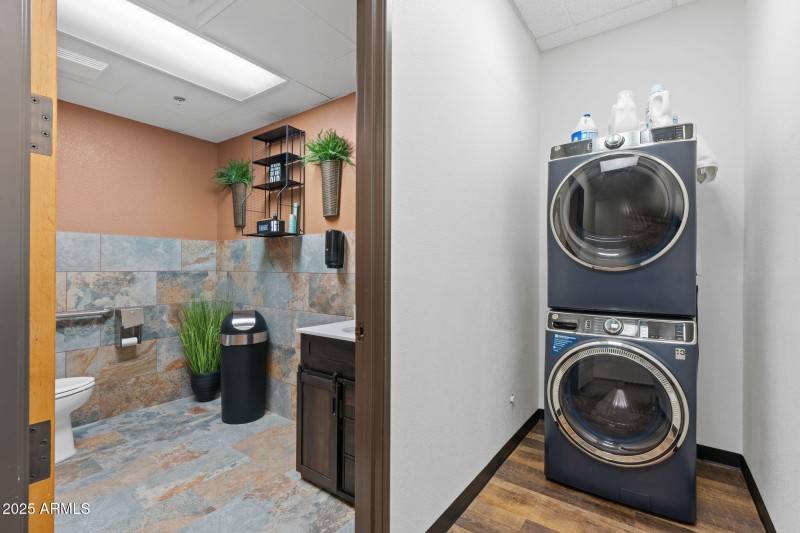 laundry and bathroom