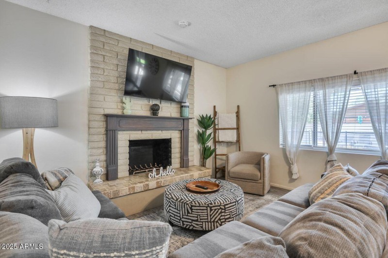 Cozy Family Room with Fireplace