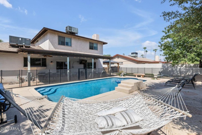 Sparkling Pool with Safety Fence