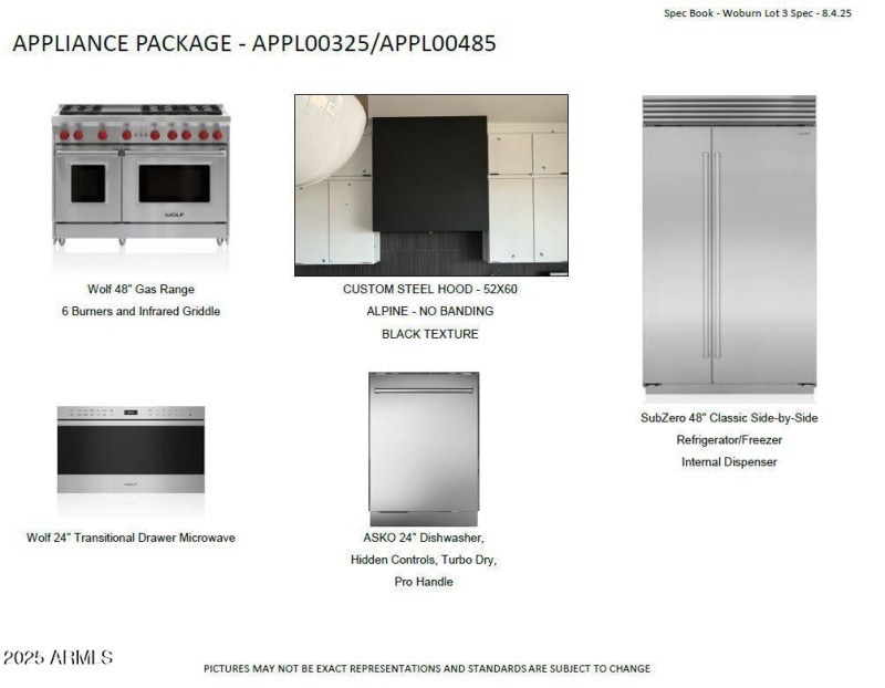 Appliance Pkg not cabinets