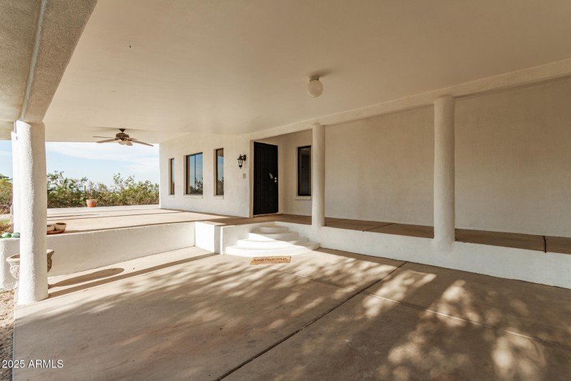 Covered parking to front entrance