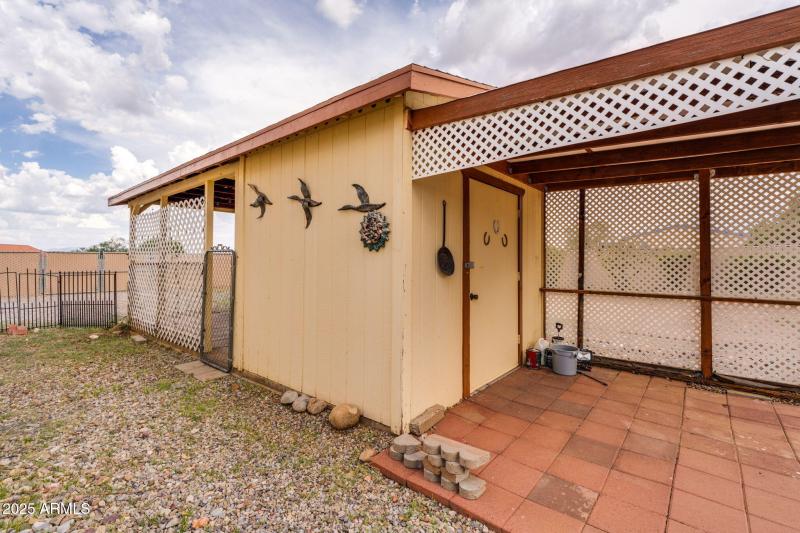 Carport with covered patio