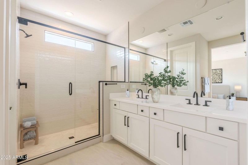 Virtually Staged Primary Bathroom