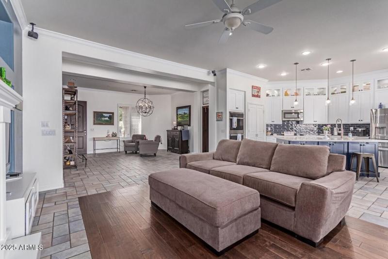 Family Room into Kitchen