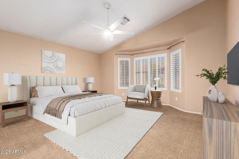 Primary Bedroom Virtually Staged