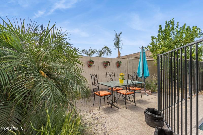 Backyard sitting area