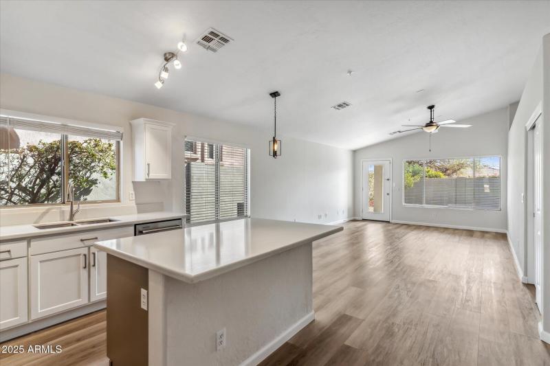 Kitchen Opens to Family Room