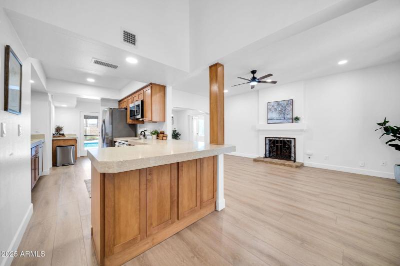 Kitchen and living space