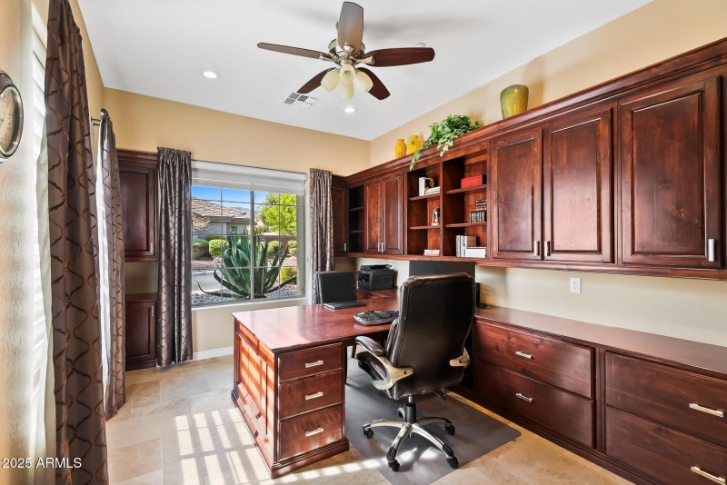 Custom Built-Ins with Dual Work Stations