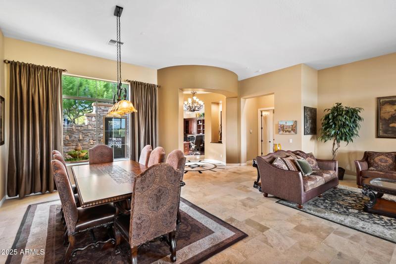 Formal Dining with Courtyard View
