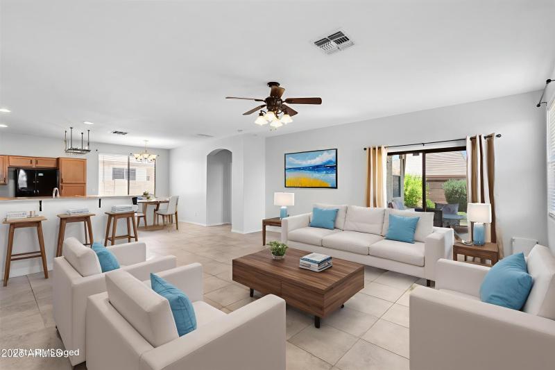 Living Room Virually Staged