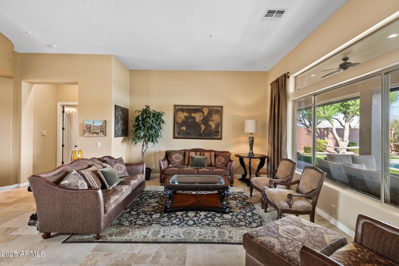 Formal Living Room with Golf Course View