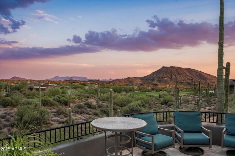 Early evening patio view