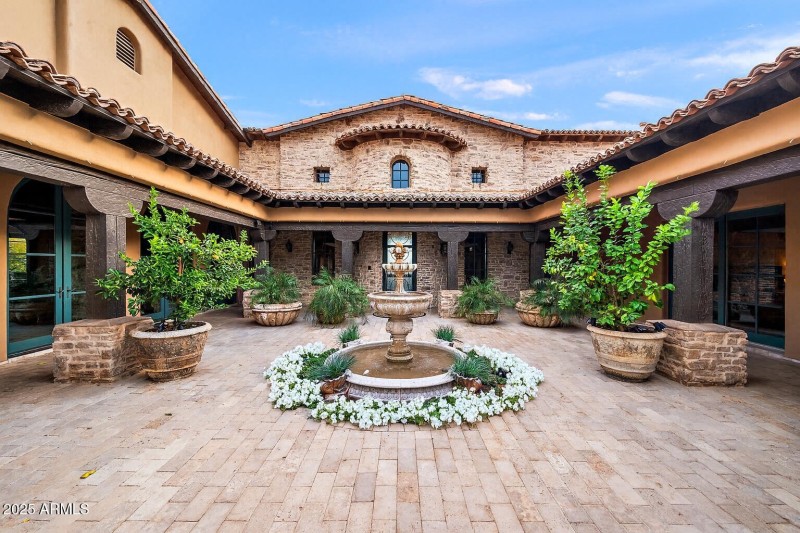Center Courtyard with Flowers