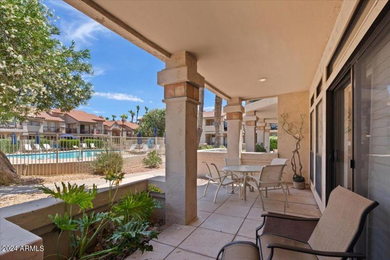 Patio with BBQ and Storage