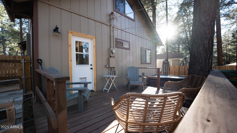 Private back deck