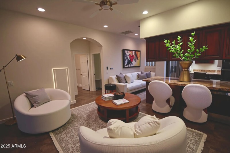 Family room virtual staging