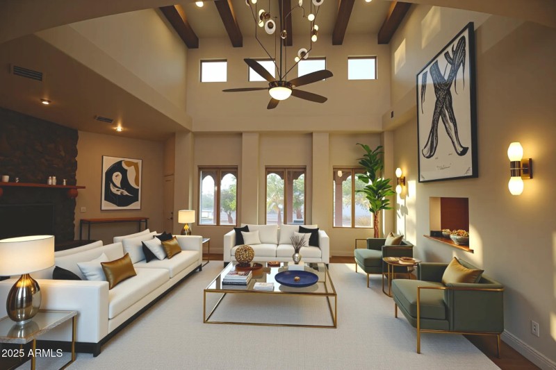 Living room virtual staging