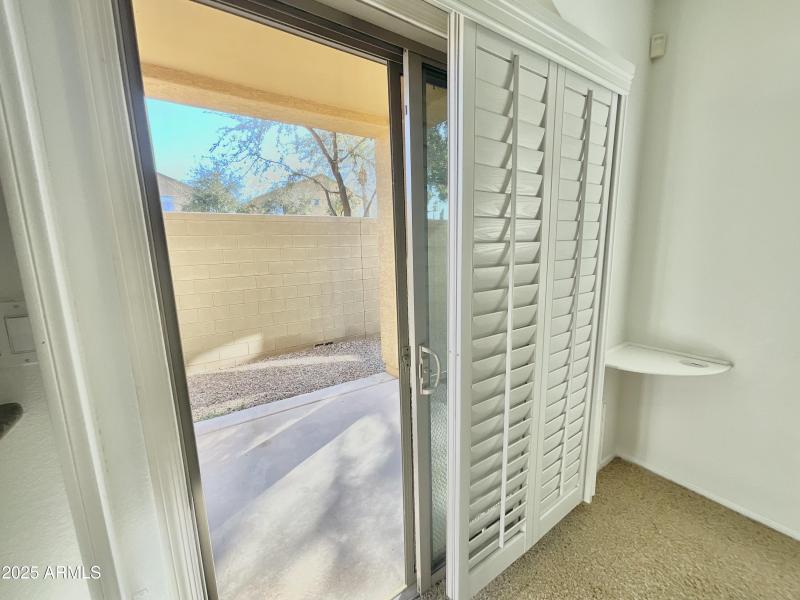 Back patio sliding door
