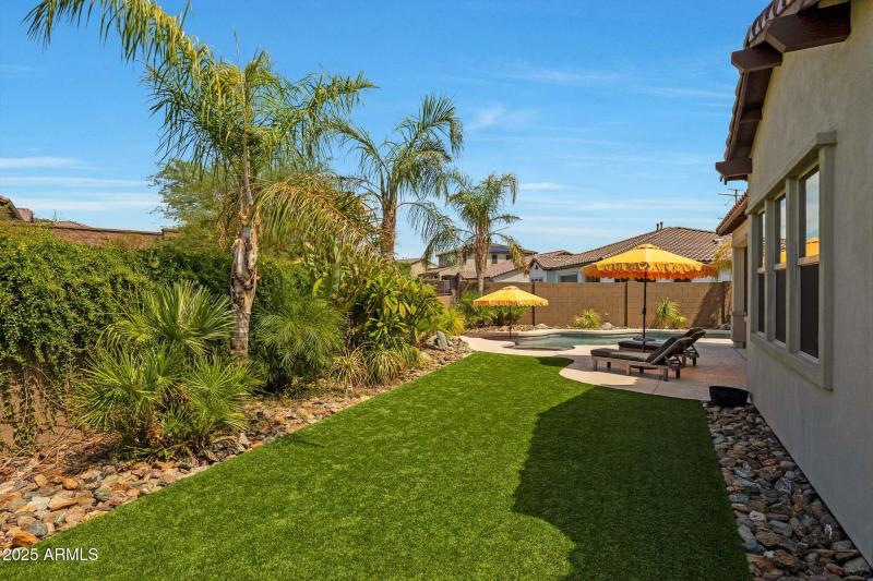 Lush Backyard with Turf