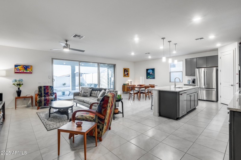 Greatroom with Dining and Living