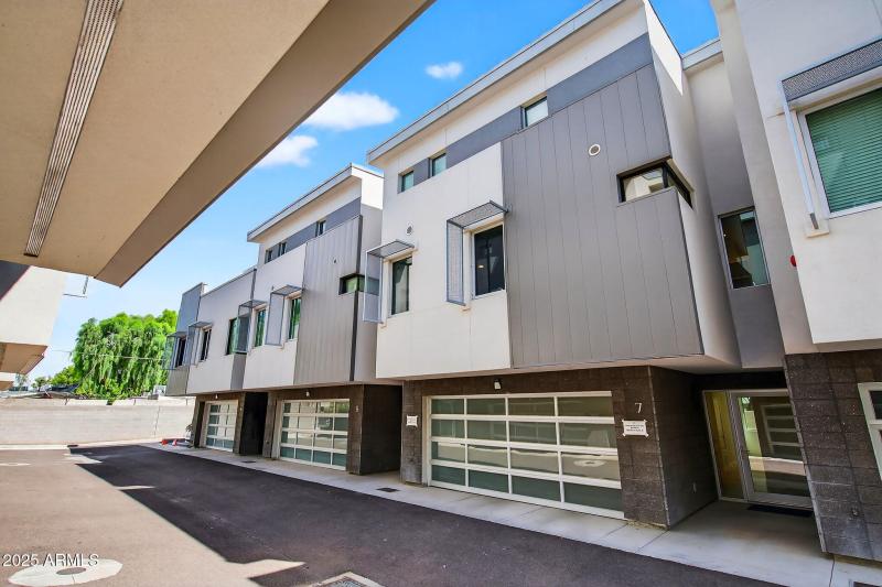 Smokey Glass Paneled Garage Door