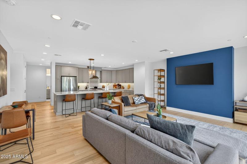 Living Space Open to Gourmet Kitchen