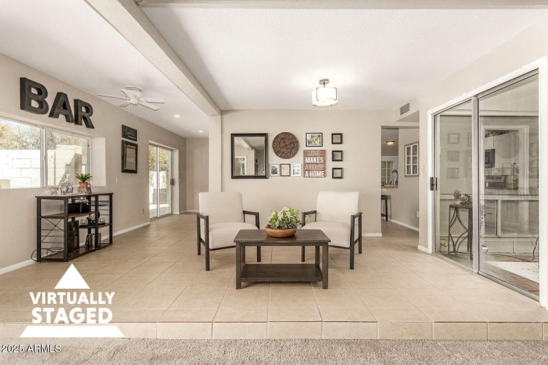 Reading Nook virtually staged