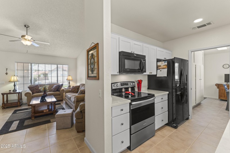 kitchen and LR