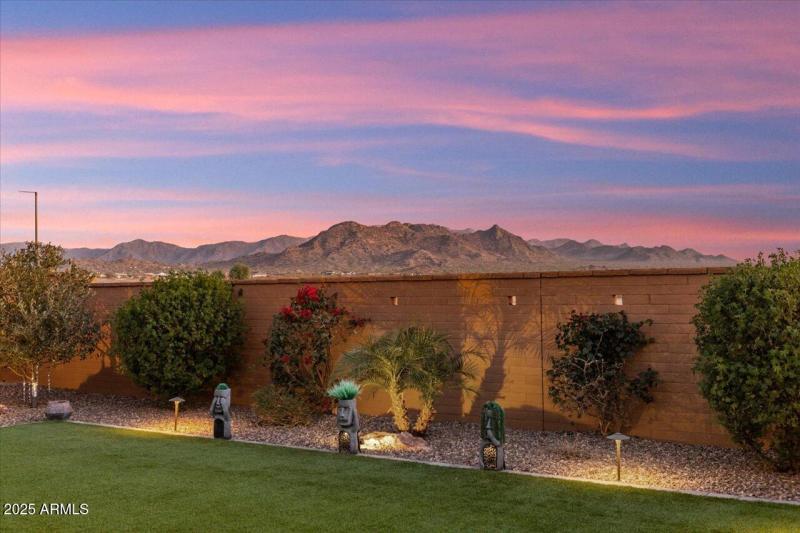 Mountain View at Backyard at Twilight