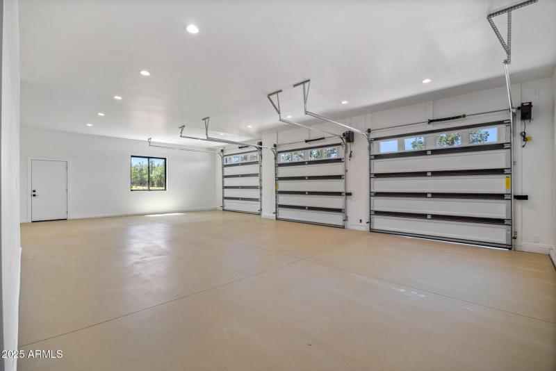 Large 3 car garage
