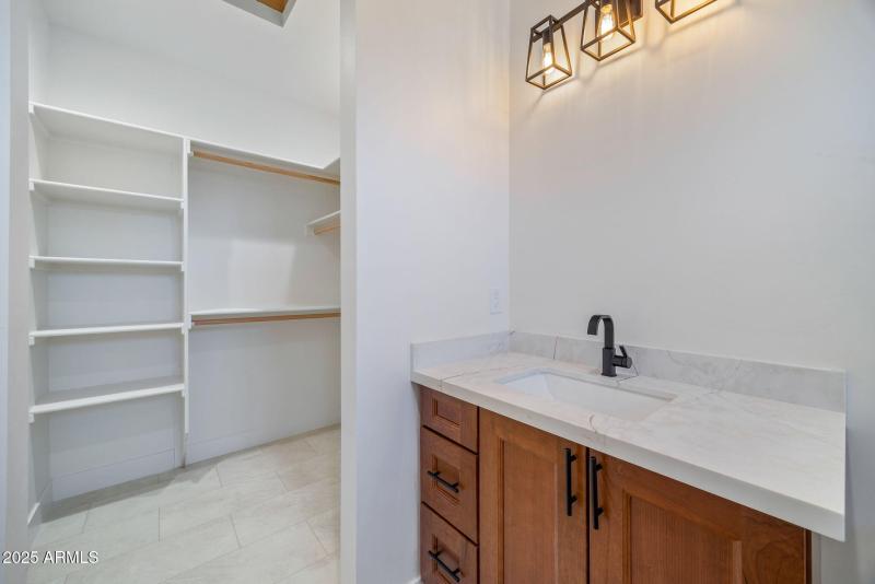 Bedroom #3 Bathroom vanity and closet