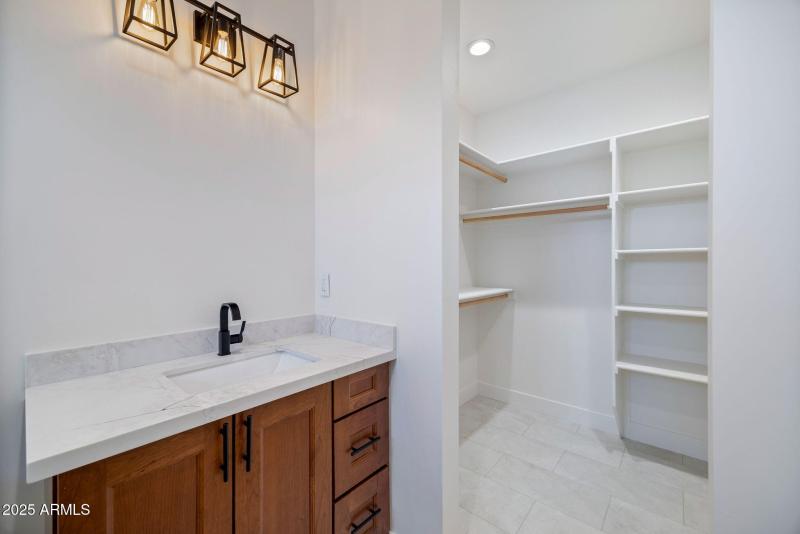 Bedroom #2 Bathroom vanity and closet