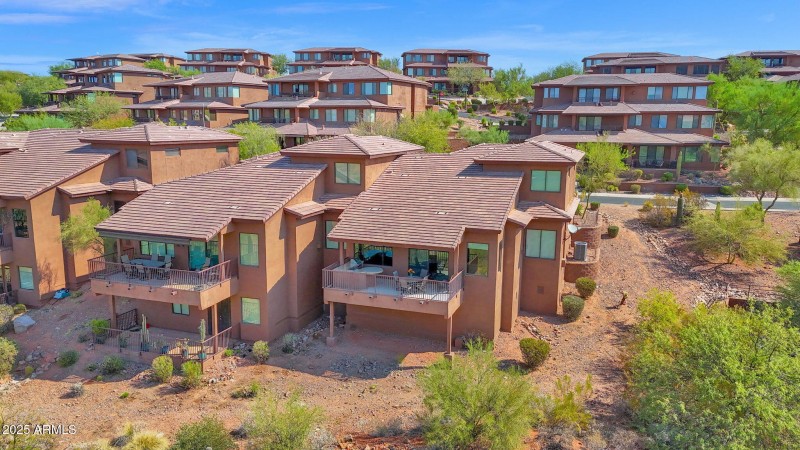 Arial View Townhome End Unit