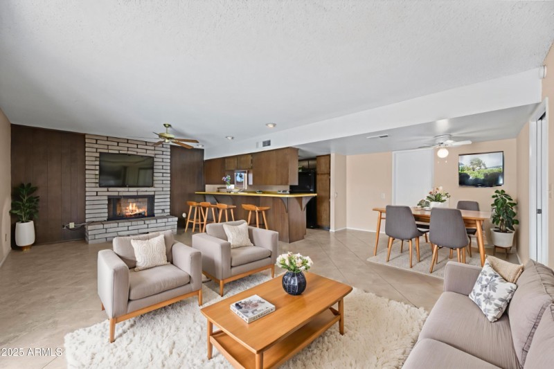 Family Room Virtually Staged