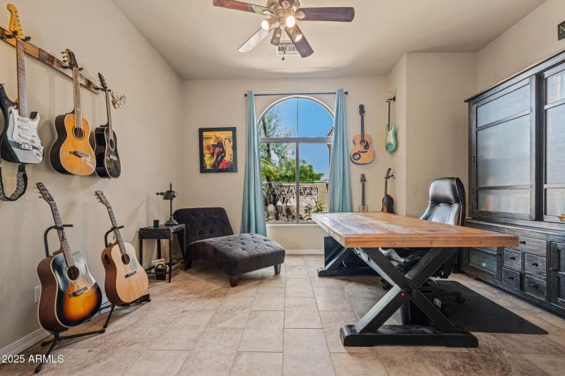 Office at front of home