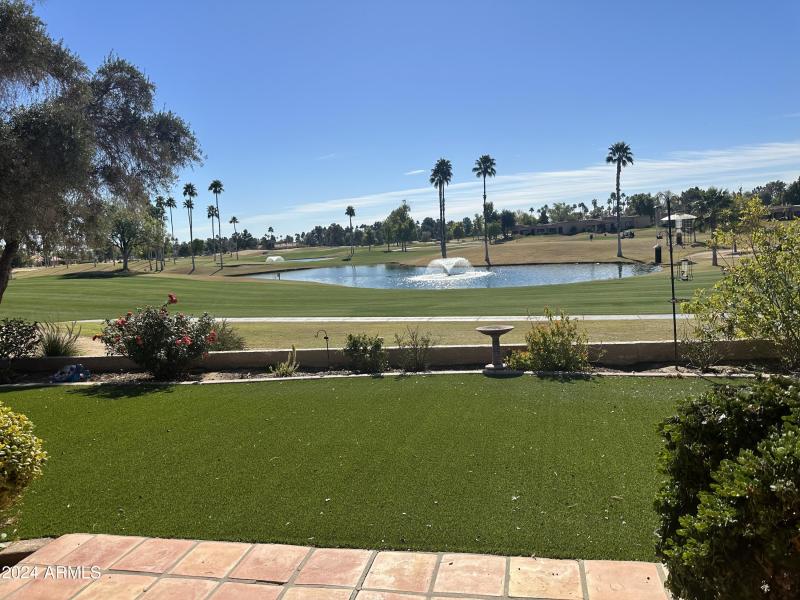 Lake view of double fairways