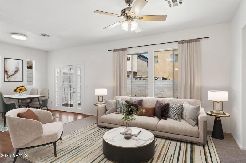 Virtually Staged living room