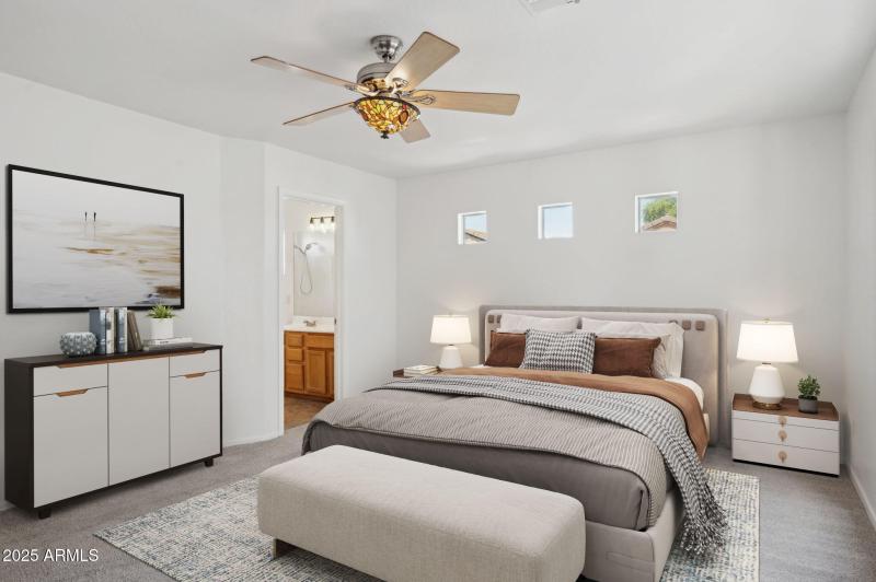 Virtually Staged Primary Bedroom