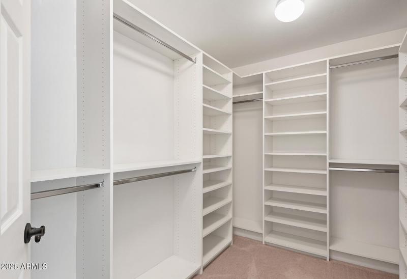 Walk-in Closet Storage on 3 walls