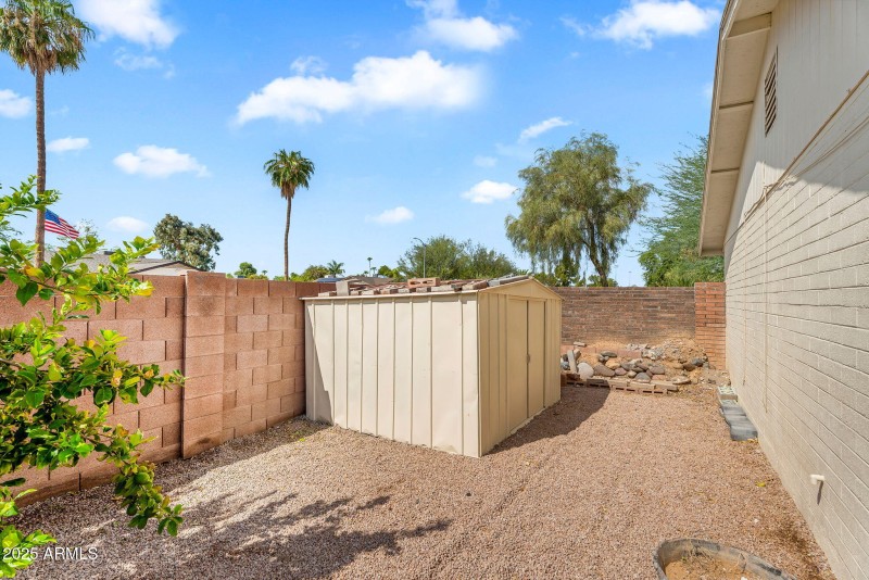 Side Yard – Storage Shed