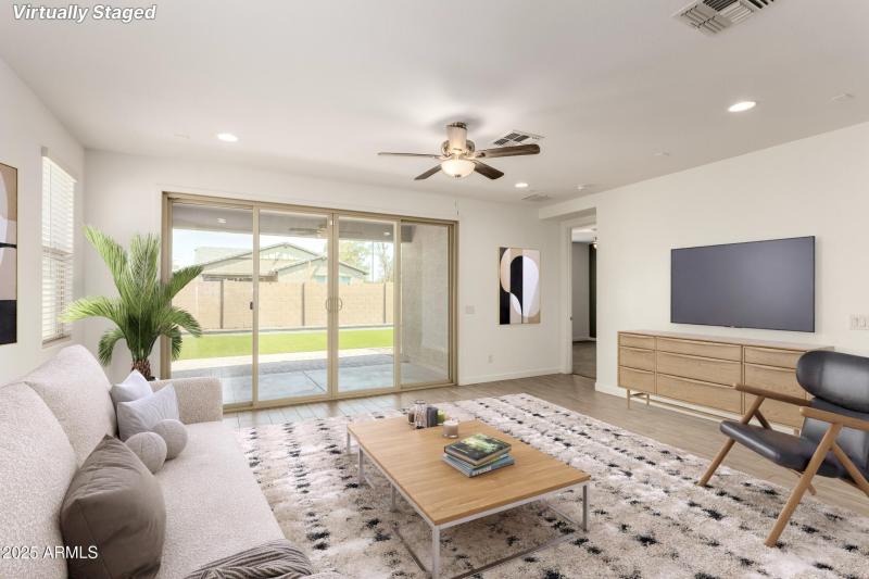 Living Room digitally staged